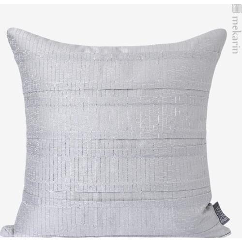 Nordic home sofa pillow silver gray fold square pillow bedroom craft pillow hotel pillow outdoor garden cushion pillowcase