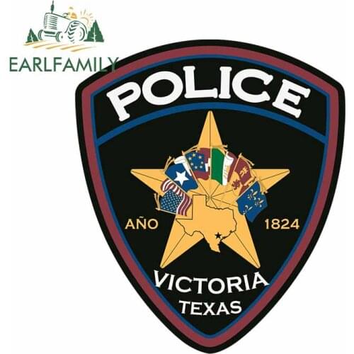 EARLFAMILY 13cm x 10.4cm For Police Funny Car Stickers Waterproof Decal Body for Car Sunscreen Vinyl Material Sunscreen Decor