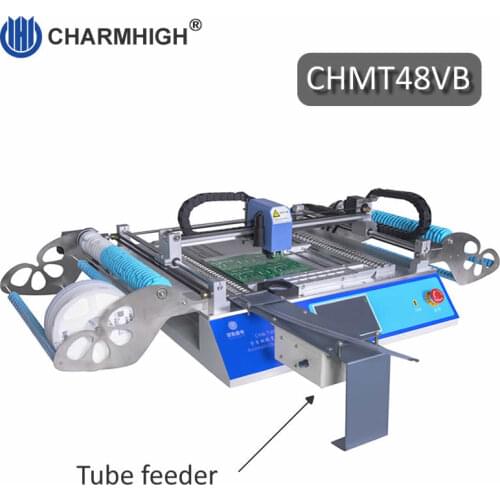 Perfect CHMT48VB Desktop SMT Pick and Place Machine with square rail + Vibration feeder, batch production
