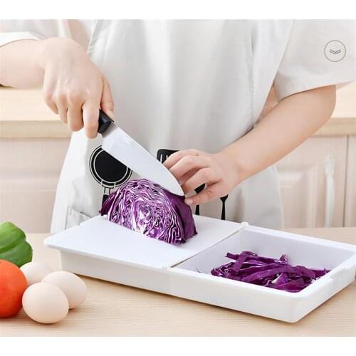 1pc Kitchen Multifunctional Cutting Board Household Plastic Chopping Board With Drain Basket Kitchen Accessories
