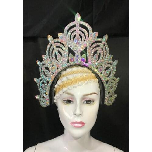 Latin dance Samba accessories Fashion exquisite headdress feathers Delicate dance shows accessories