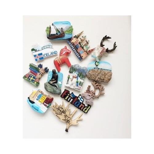 Stereo countries Norway Denmark Finland Sweden Iceland fridge magnet sticker paste kitchen decoration message photo paper stick