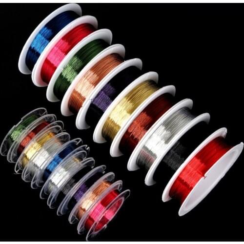 1roll/lot 0.3mm/0.4mm Mixed Thin Soft Copper Wire Brass Line Cord For Craft Necklace Bridal Jewelry Making Material