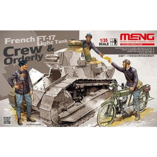 Meng 1/35 Model HS-005 French Light Tank Crew & Orderly (for Meng)