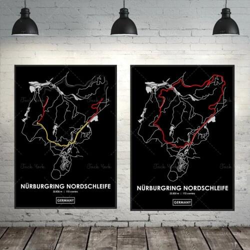 Nurburgring Nordschleife - Germany Track Map - Poster