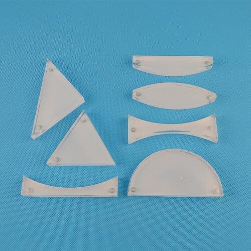 Optical Education Tool Magnetic Acrylic Prisms Seven-color Sunlight Physics Teaching Light Spectrum Prisma Convex Concave Lens