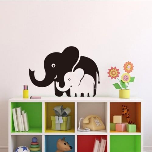Mother And Baby Elephant Children Room Poster Vinyl Carving Sticker Removable Wall Decal Art Fashion Decorative Painting DW0701
