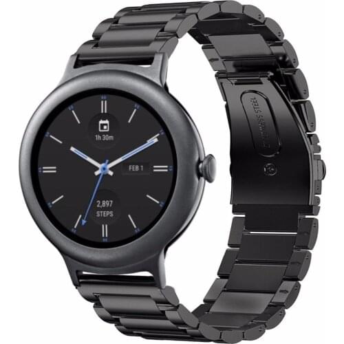 18mm Stainless Steel Butterfly Buckle Watch Band For LG Watch Style (2017)