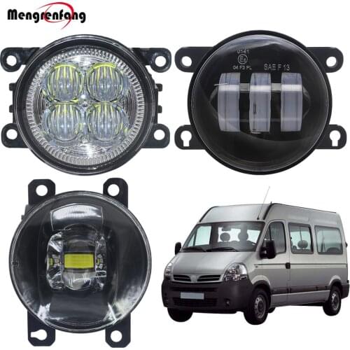 LED Lens Fog Light Assembly Car Front Bumper Fog Lamp DRL Daytime Running Light 12V For Nissan Interstar 2002-2010