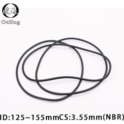 1PC Rubber Ring NBR O-Ring Sealing Thickness 3.55mm ID125/132/155mm Nitrile O Ring Seal Oil Resistance Ring Fuel Gasket Washer