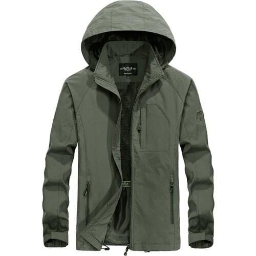 Waterproof Military Jacket Casual Windbreakers Breathable Quick Dry Hooded Thin Coats Outdoor Fishing Shooting 5XL Men Clothes