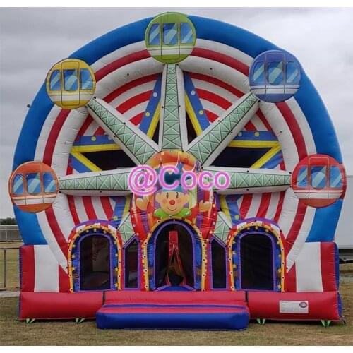 Free air ship to door,popular ferris wheel inflatable bounce house,commercial jumping castle for kids