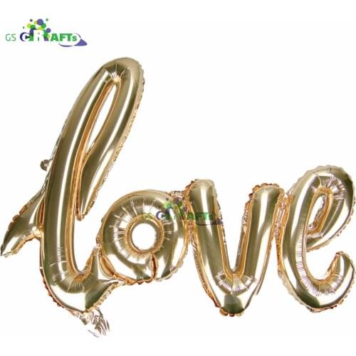 Ligatures LOVE Letter Foil Balloon Anniversary Wedding Valentines Birthday Party Decoration Champagne Cup Photo Booth Props