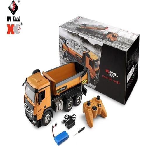 WLTOYS 14600 1:14 2.4G Remote Control Dirt Dump Truck Engineering Series Load Dump Vehicle Large Car Model Toy