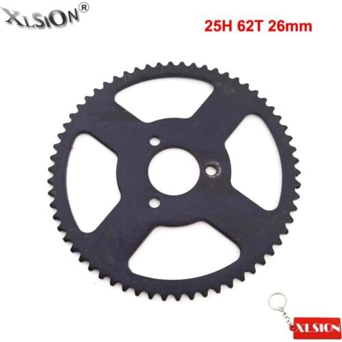 XLSION 25H 62Tooth 26mm Rear Chain Sprocket For Chinese 2 Stroke 47cc 49cc Pocket Bike MiniMoto ATV Dirt Bike