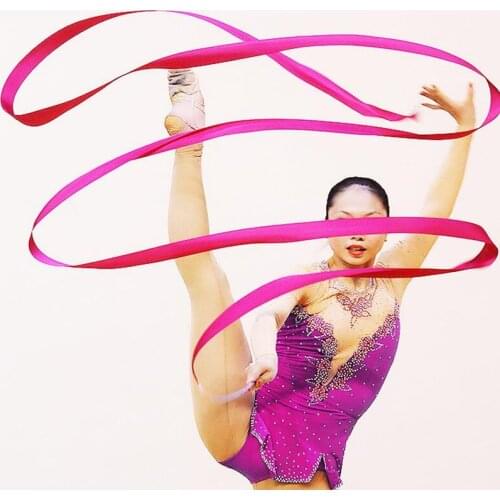 1Pcs Dance Ribbon Gym Rhythmic Gymnastics Art Ballet Streamer Twirling Rod Outdoor Sport Children Adult Toys Gifts