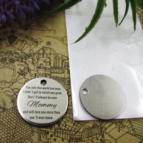 10pcs--"you left this world too soon..."stainless steel charms 5 styles for choosing DIY Charms for necklace bracelets