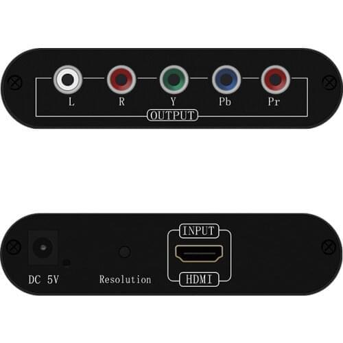 HDMI to Component Converter, avedio links HDMI to 1080P YPbPr 5RCA RGB + R/L Video Audio Adapter, Support Apple TV, PS5, Roku, X