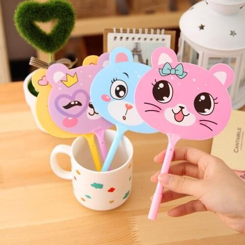 12pcs Stationery gustless small animal fan ballpoint pen school supplies prize