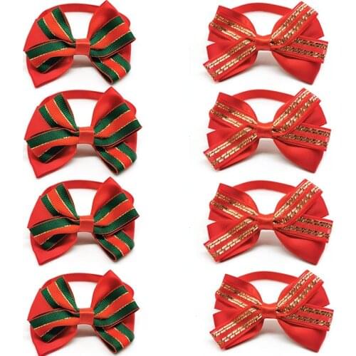 50/100pcs New Christmas Pet Dog Bow Ties Dog Christmas Bow Tie Pet Supplies Adjustable Pet Dog Grooming Bowtie Pet Supplies Bows