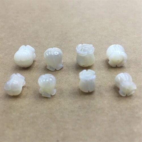 50pcs/lot Atural White Butterfly Shell MOP Rose Shape Lovely High Quality Shell