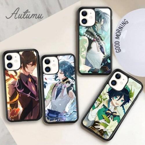 Game Genshin Impact Phone Case for iPhone 11 12 Pro Max mini X XR XS SE 2020 5s 6S 7 8 Plus Samsung Galaxy S8 S9 S10 Cover shell