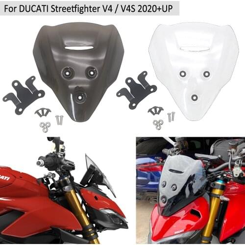 For DUCATI Streetfighter V4 V4S V4 S 2020 2021 Motorcycle Accessories Windscreen Windshield Viser Baffle VIsor Wind Deflectors