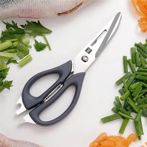 Huohou 30Cr13 Stainless Steel Kitchen Scissors Non-slip Tool Kit Fruits Meat Scissors Pruning Scissor from