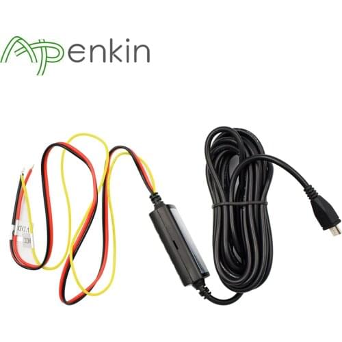 Arpenkin 3 Wires Hardwire Kit support Parking mode For Mini 0801S Mini 0805P MiniQ8 Mini Q8H Dash Camera Hard wire cable for Car
