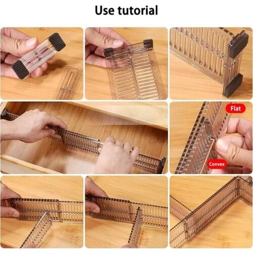 2Pcs New Durable Drawer Cabinet Storage Partition Divider Adjustable DIY Organizer Storage Drawers Household Storage Tools