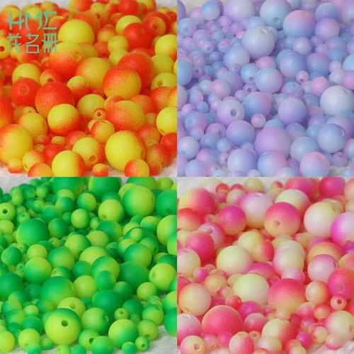 Approx 350pcs/lot 4-10mm Rainbow Color ABS Imitation Pearl Round Plastic Beads for Bracelet Necklace Making DIY Jewelry Craft