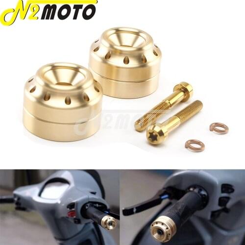 1 Pair Motorbike Handlebar Bar End Plug For VESPA GTS Sprint Primavera LT LX LXV GT GTS GTV 125 150 200 250 300 Grip Bar End Cap