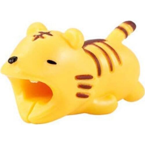 Cute Cartoon Animel Cable Protector For Iphone Xiaomi Huawei USB Cable Chompers Holder Charger Wire Organizer Phone Accessories