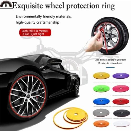 Car modification and maintenance, wheel protection ring, anti-collision strip, tire decoration sticker, scratch-resistant wheel
