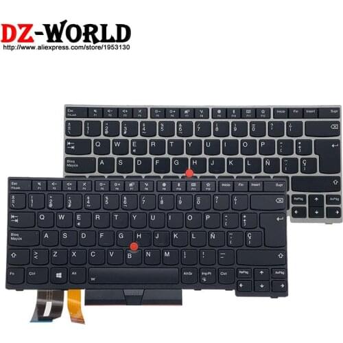 New Original ES Spanish Backlit Keyboard for Lenovo Thinkpad E480 E490 T480S L480 T490 T495 L390 L380 Yoga L490 P43s Laptop