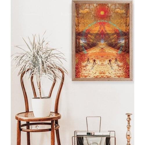 Autumn printing-art on foot, adventure time, autumn printing, autumn decoration abstract poster printing canvas painting best wa