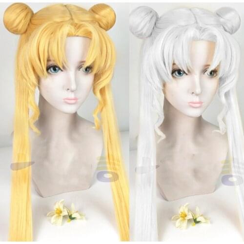 Anime Cartoon Usagi Cosplay Wig Halloween Game Party Tsuking Dress Accessories Sailor Crystal Christmas Prop