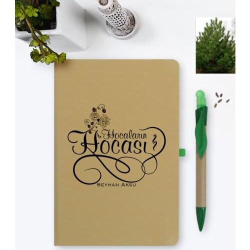 Personalized Hocaların Mentor Environmentalist Notebook and Seeded Pen Set-3