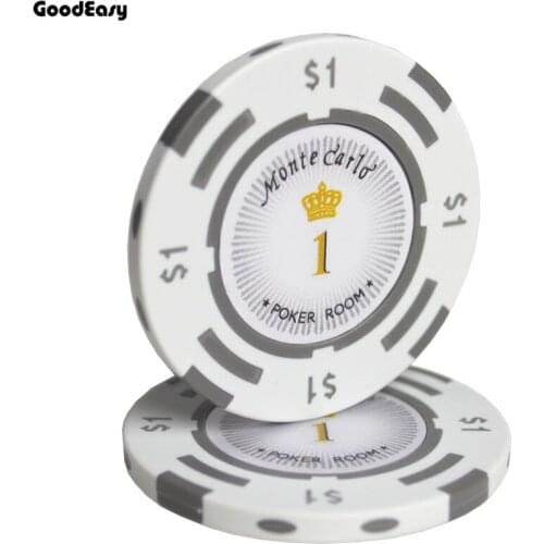 25PCS/LOT Professional Texas Poker Chips Entertainment Dollar Coins 14g Color Sticky Clay Chips Currency Wholesale Cheap Chips