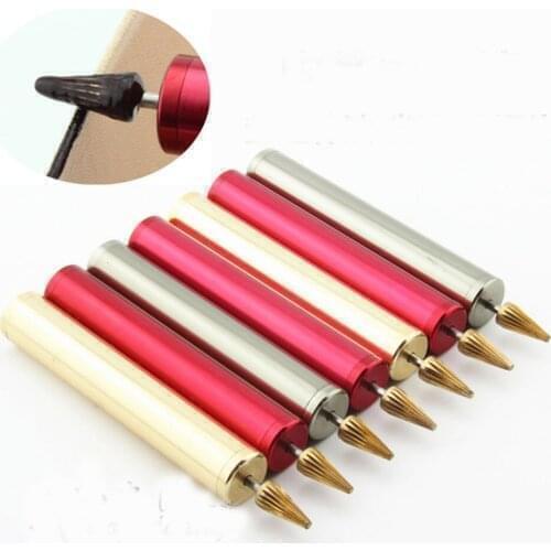 Diy Brass Head Leather Edge Oil Craft Pen For Leather Craft Random Color 1pcs