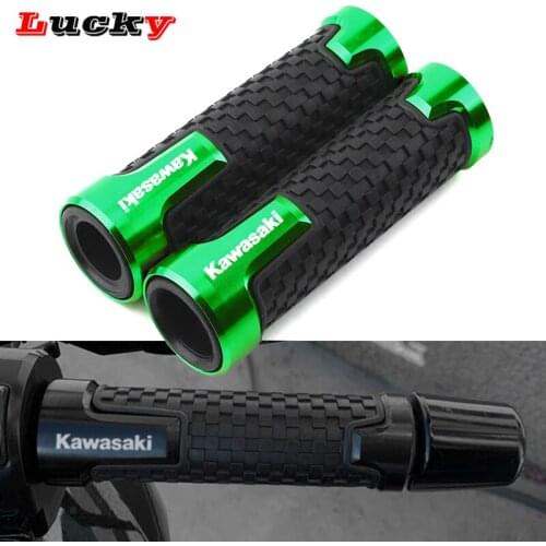 7/8'' 22MM Motorcycle Handle Grips Motorbike Handlebar Ends For Kawasaki NINJA 300 400 ZX6R ZX9R ZX12R Z800 Z750 Z250 ER6N/F