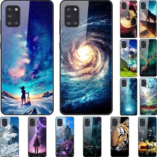 Glass Case For Samsung Galaxy A31 Tempered Glass Phone Case Phone Cover Phone Shell Series 2