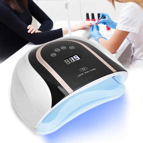 T4 160W 54pcs Professional UV LED Nail Lamp for Nail Gel Polish Led Nail Light Led Nail Dryer Machine Home Salon Manicure Tool