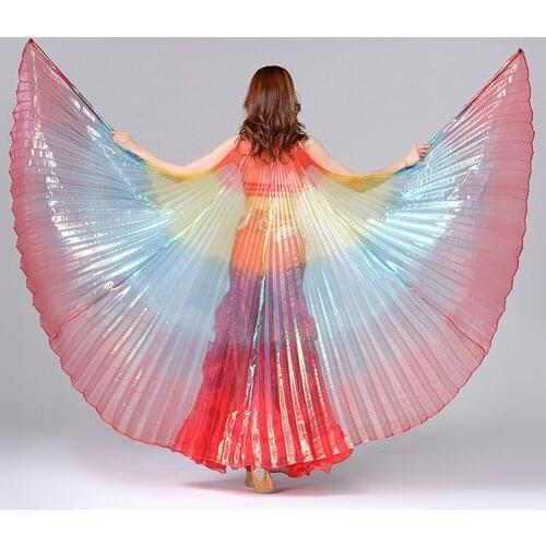 Adult Belly Dance Multicolored Wings 360 Degree Belly Dance Isis Wings Indian Dance Wings Dance Accessories No Sticks