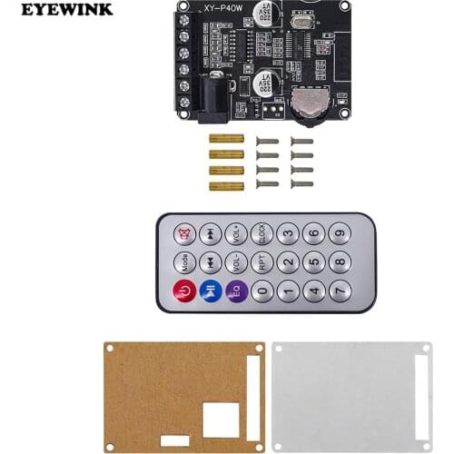 XY-P40W Bluetooth 5.0 Power Amplifier Audio Board Stereo Digital Amplifier Small Stereo AMP Home Theater With Remote Control