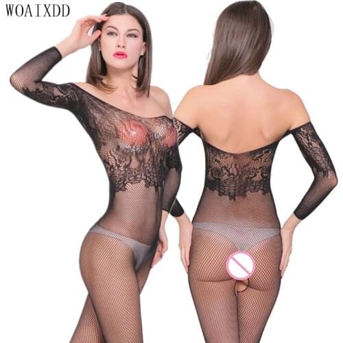 Porno Sexy Costumes Sexy lingerie Hot Erotic BobydollsTransparent Clothes Sexy Fishnet Mesh Hollow Out sleepwear