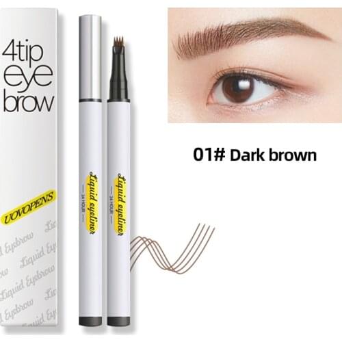 4 Fork Liquid Eye Brow Pencil 4 Fork Tip Eyebrow Tattoo Pencil Waterproof Eyes Makeup Female Cosmetics 3 Colors Available TSLM1