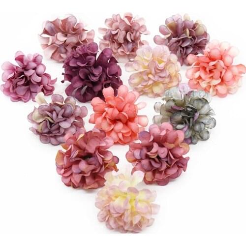 20 pieces Rose Wedding decoration Christmas decorations for home Gift box Wreath Scrapbooking decorative flower Brooch Headdress