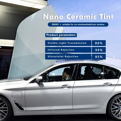80% VLT Front Window Solar Protection Nano ceramic / IR film 60inx20in