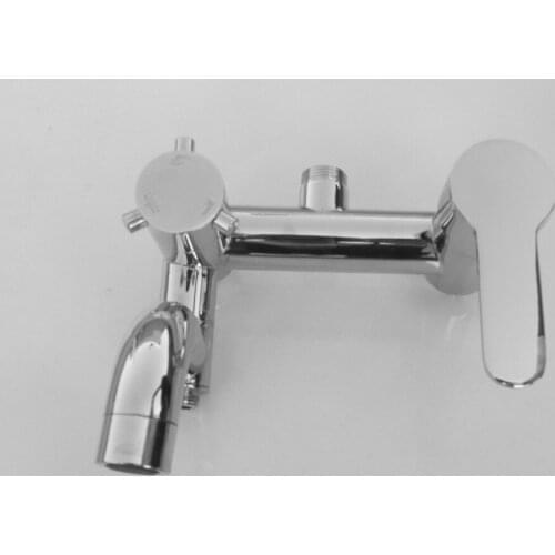 Free shipping 2015 hot selling polished chrome shower tap with double holes bathroom shower mixer taps